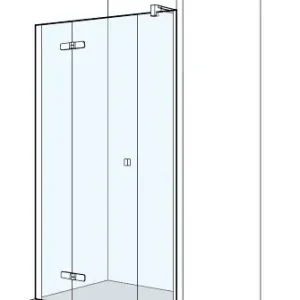 Vente Flash Porte battante Koralle S500 Plus, niche Silver polish Verre clair Duschguard